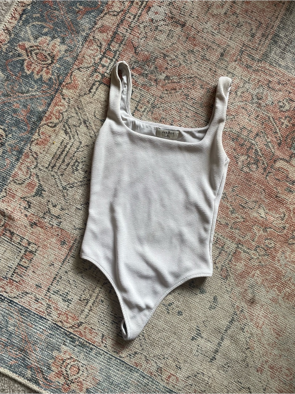 Babaton Women’s XS White textured Sculpt Body Suit